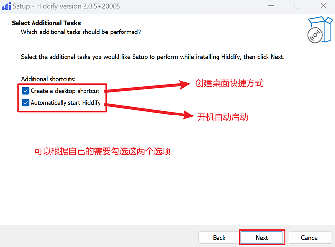 create shortcut and auto-start