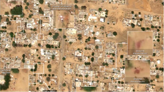 Satellite image of the massacre in Fashir