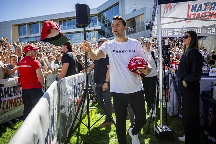 Charlie Kirk during a speech