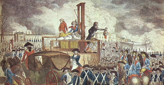 On January 21, 1793, King Louis XVI, the landlord, traitor, double-dealer, traitor, and tyrant, was beheaded on the guillotine amid the anger of the French people, ending his sinful life.