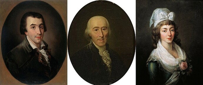 Leaders of the Girondins: Brissot, Jean-Marie Roland, and Marie-Jean Roland