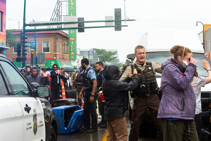 On June 3, Minneapolis protesters blocked roads to prevent ICE and police vehicles. Nicole Neri, Minnesota Reformer