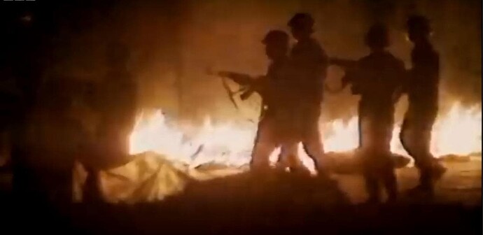 Chinese fascist government ordering soldiers to massacre civilians and create chaos