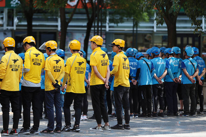 Meituan and Ele.me couriers