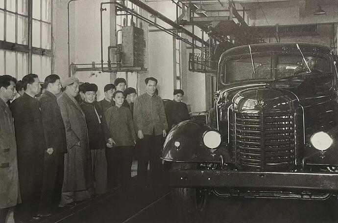 Chairman Mao at the automobile factory