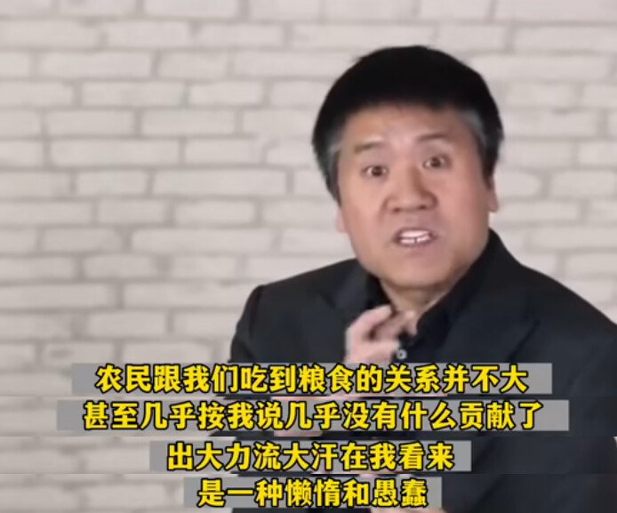 The so-called "famous economist" Wang Fuzhong, who is shamelessly slandering peasants for being uneducated and ignorant | 690x573, 50%