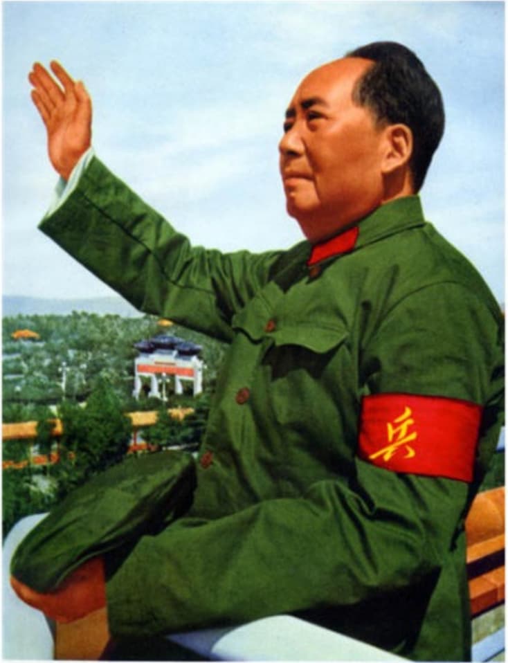 On August 18, 1966, Chairman Mao met with the Red Guards on the Tiananmen Rostrum in Beijing